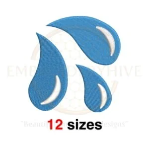 Buy Water droplets machine embroidery design