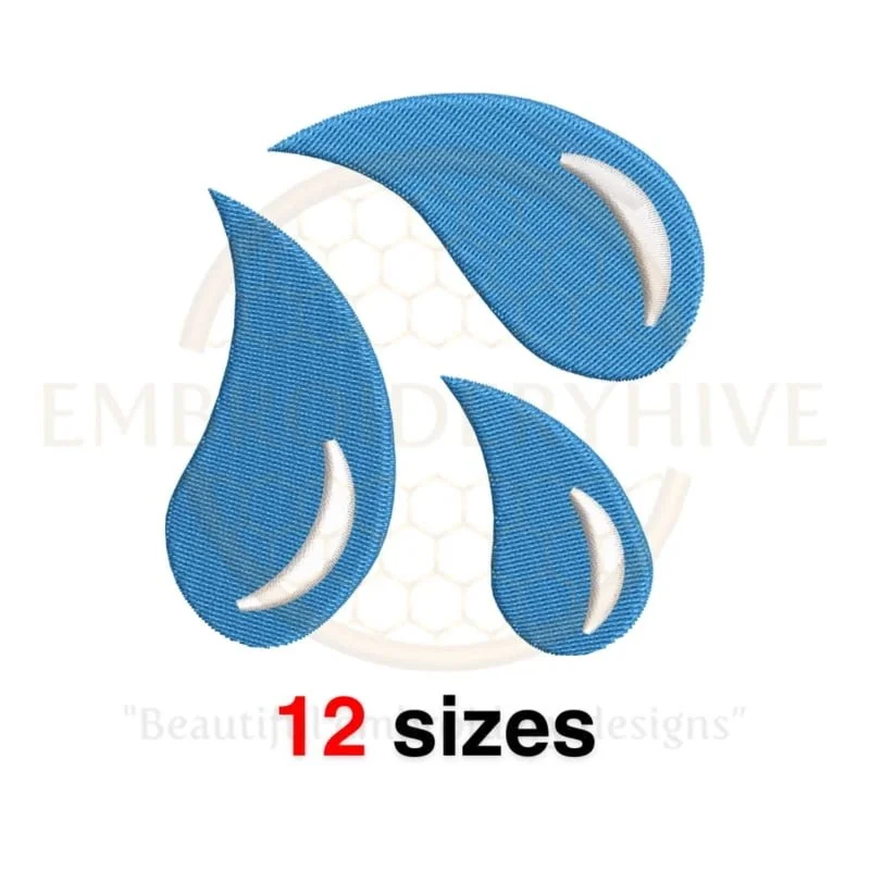 Buy Water droplets machine embroidery design