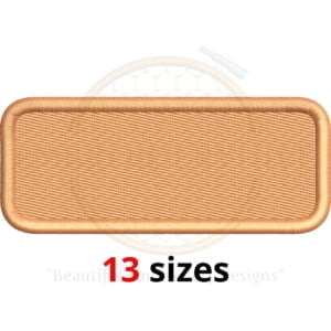 Buy Rounded rectangle machine embroidery design