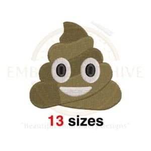 Buy Poop emoji machine embroidery design