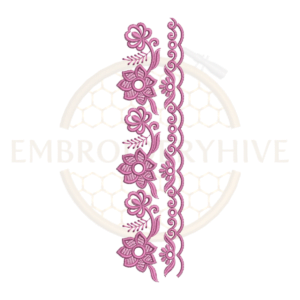 Buy floral border machine embroidery design