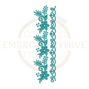 Buy floral border machine embroidery design