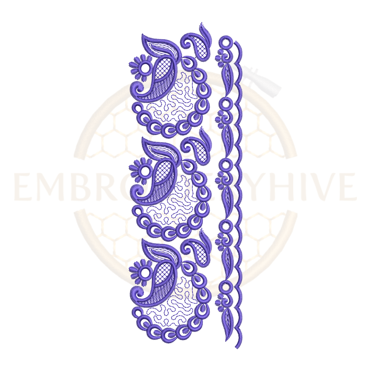 Buy floral border machine embroidery design