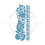 Buy flower border machine embroidery design