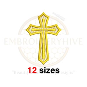 Buy holy cross machine embroidery design for Easter and religious projects