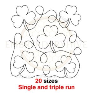 Buy shamrock quilt block machine embroidery design