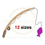 Buy Fishing Pole Embroidery Design