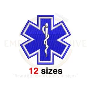 Buy Star of Life machine embroidery design