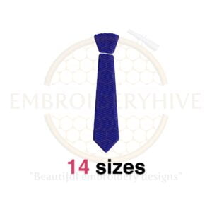 Neck tie embroidery design available in 14 sizes, perfect for formal-themed embroidery projects.