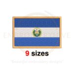 El Salvador Flag Embroidery Design - Mini Silhouette for Machine Embroidery