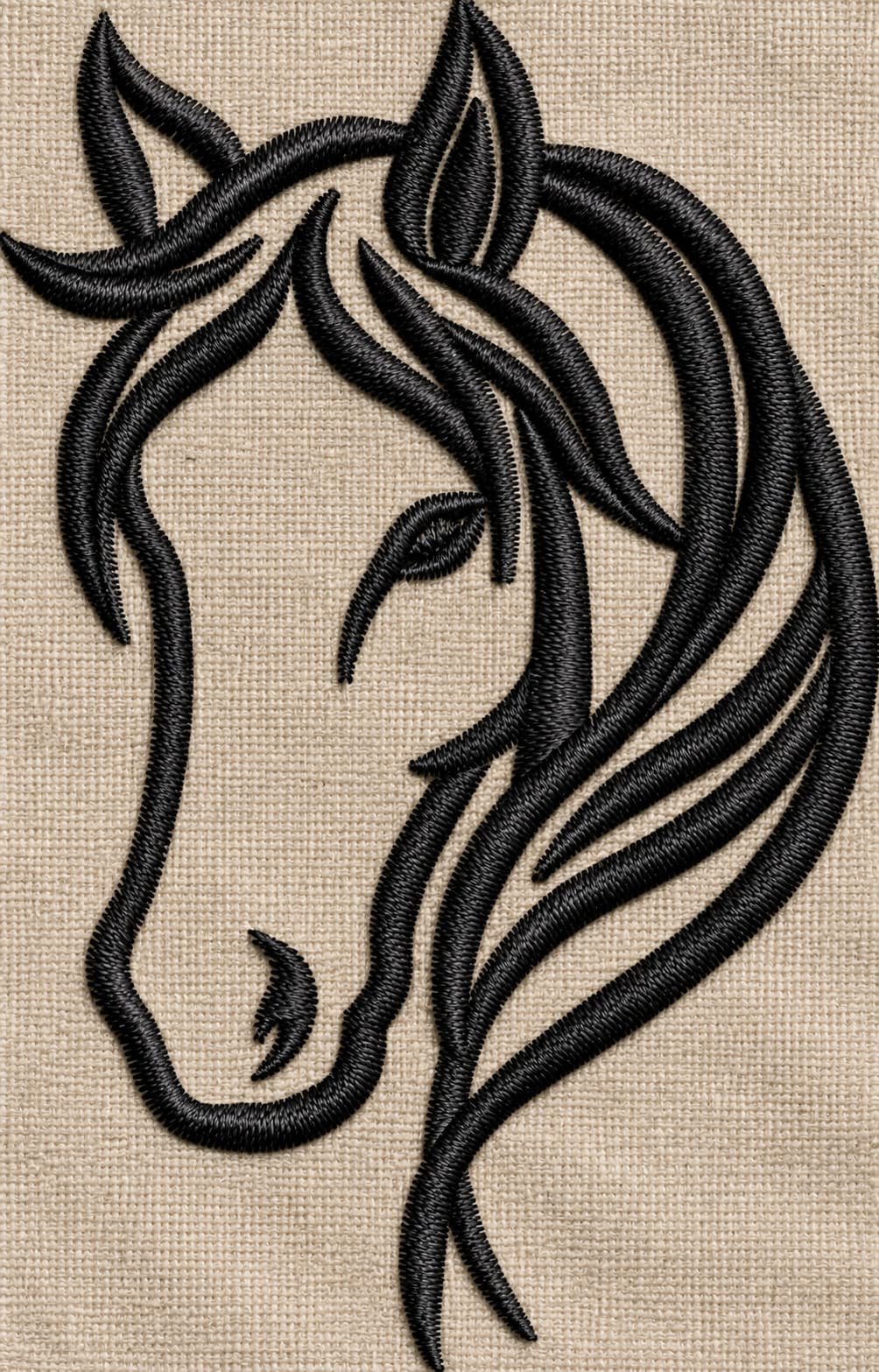 Horse head Embroidery Design - Image 3