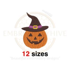 Jack-O-Lantern Embroidery Design - Halloween Pumpkin Mini Design - Machine Embroidery Pattern