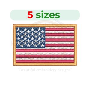 US flag embroidery design