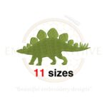 Stegosaurus Silhouette Embroidery Design - Filled Stitch