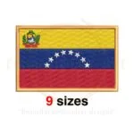 Venezuela Flag Embroidery Design - Mini Silhouette for Machine Embroidery