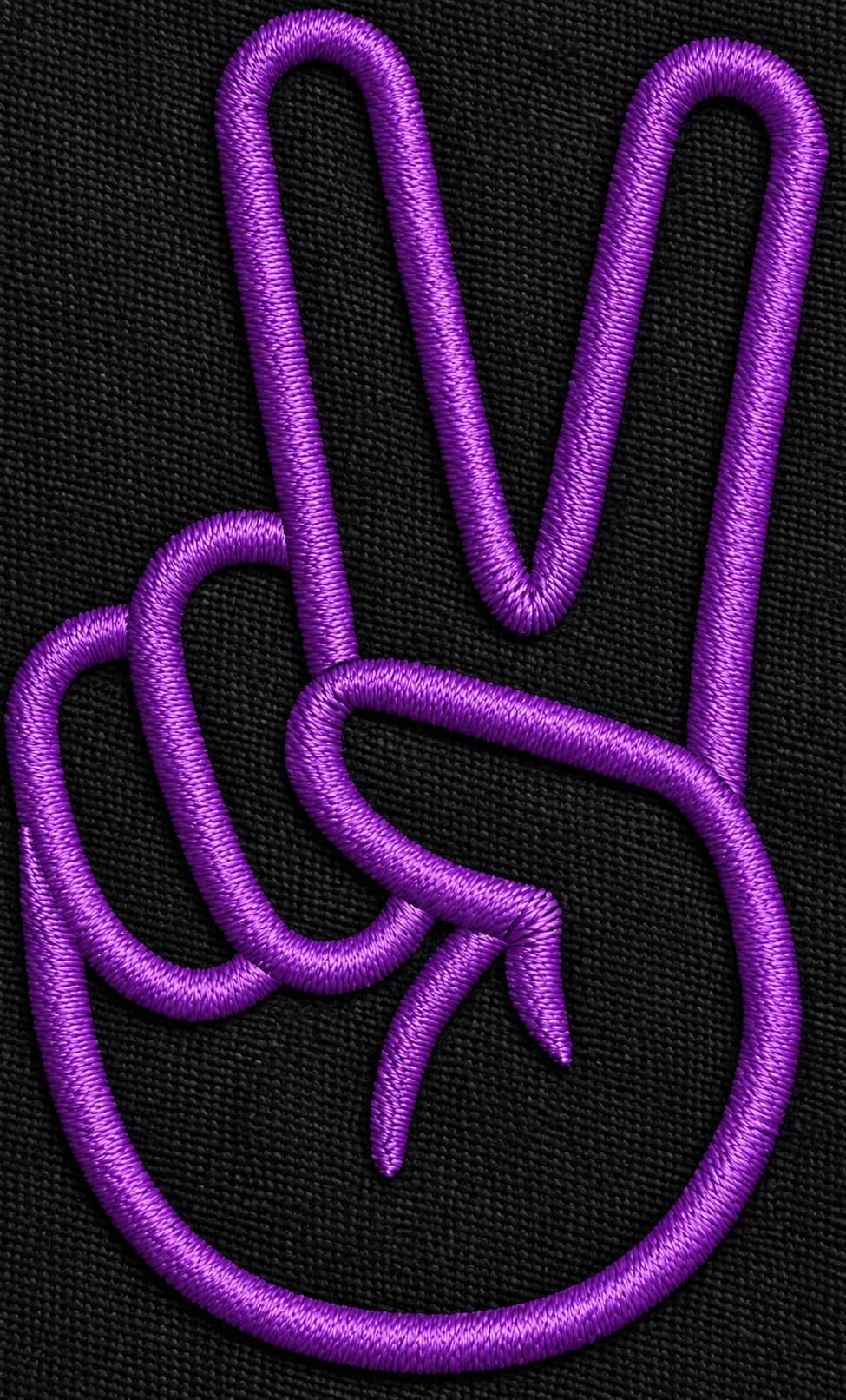 Victory Sign Embroidery Design - Image 3