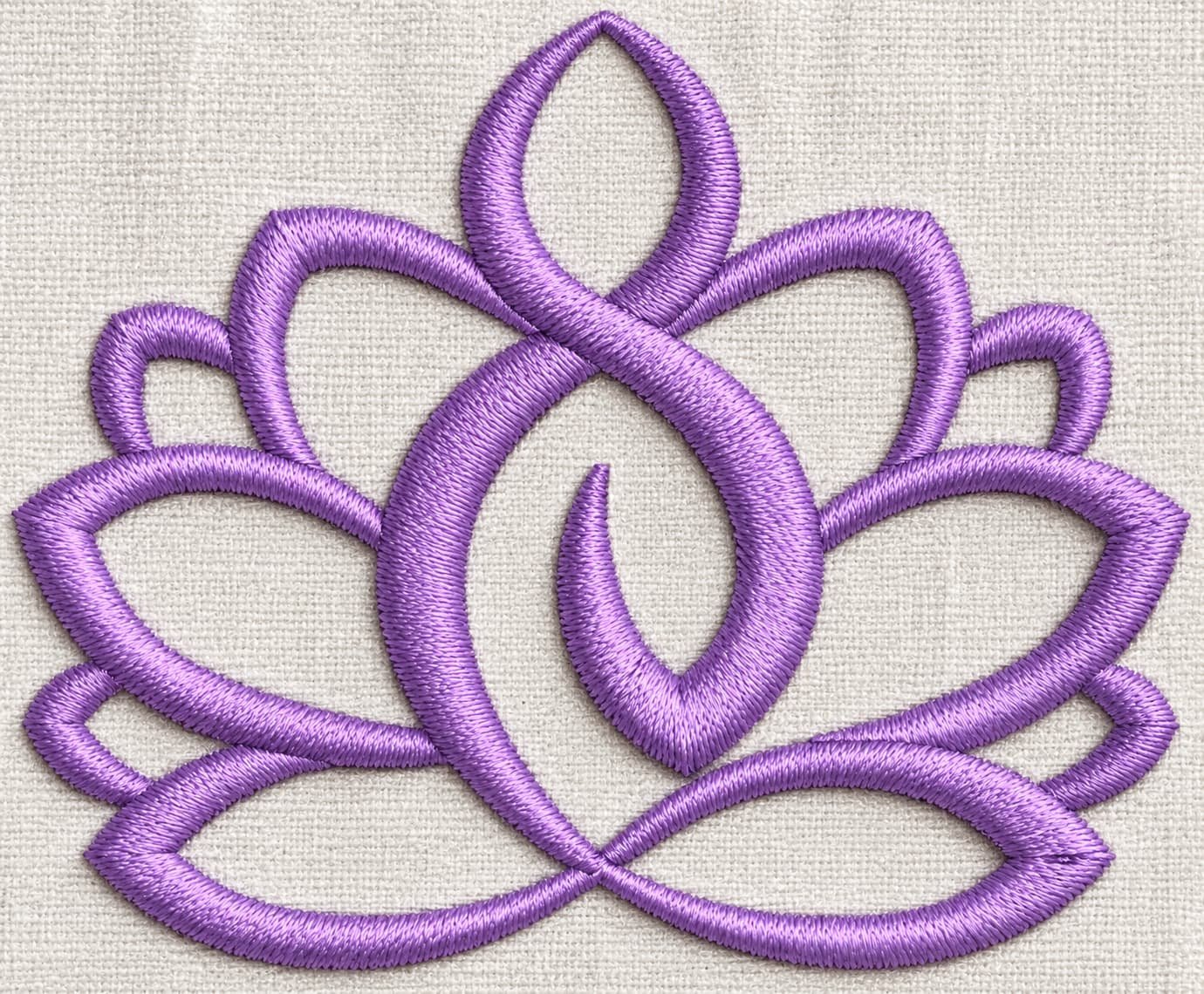Yoga Lotus Embroidery Design - Image 3
