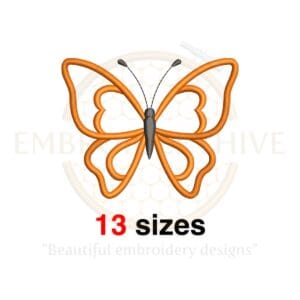 Butterfly Embroidery Design - Mini Butterfly - Filled Stitch - Machine Embroidery