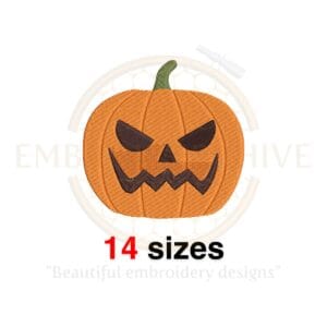 Pumpkin Silhouette Embroidery Design - Halloween Mini Design - Machine Embroidery Pattern