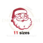 Santa Face Embroidery Design - Fill Stitch and Machine Embroidery for Christmas Projects