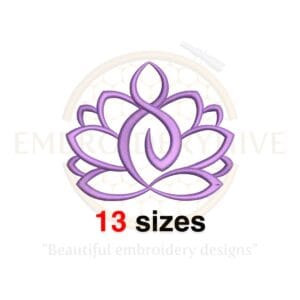 Yoga Embroidery Design - 13 Sizes from 1.5 to 7.5 Inches - Yoga Symbol Machine Embroidery