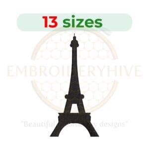 Buy Eiffel Tower machine embroidery design