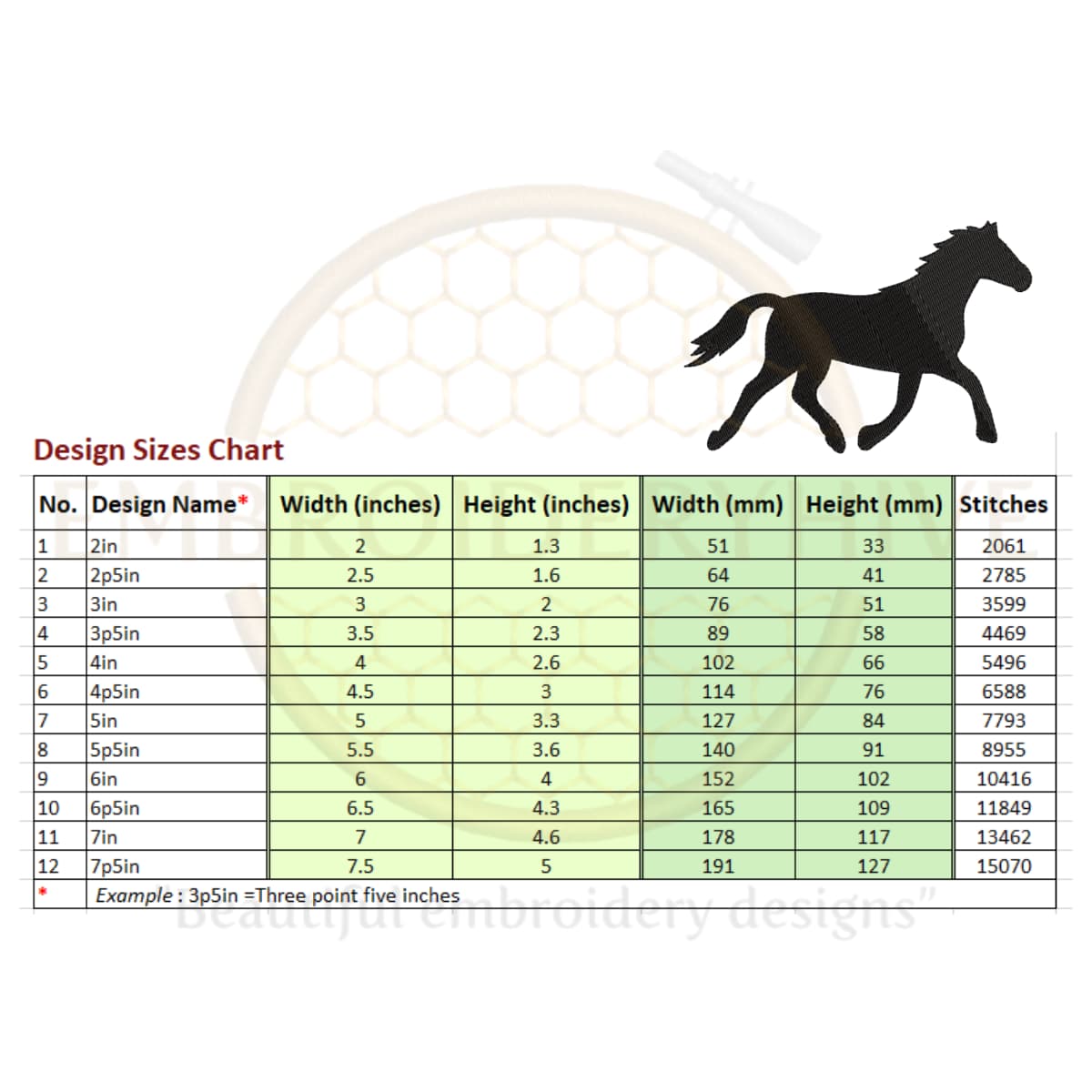 Horse embroidery design - Image 2