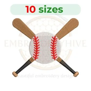 Buy Machine embroidery design of a softball