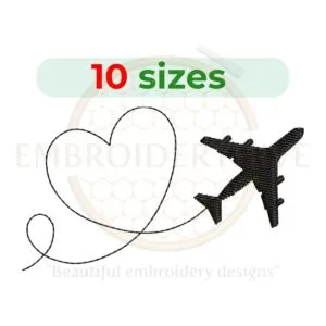 Buy Airplane machine embroidery design