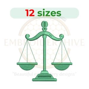 Buy Scales of Justice machine embroidery design