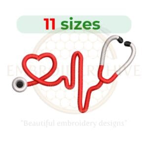 Buy Stethoscope machine embroidery design