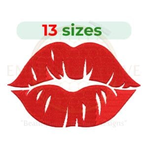 Buy Kissing lips machine embroidery design