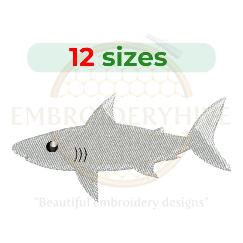 Buy Shark machine embroidery design