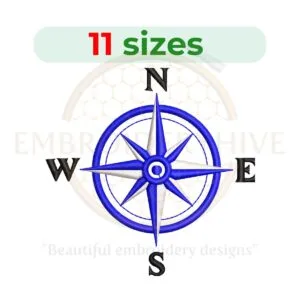 Buy Compass machine embroidery design