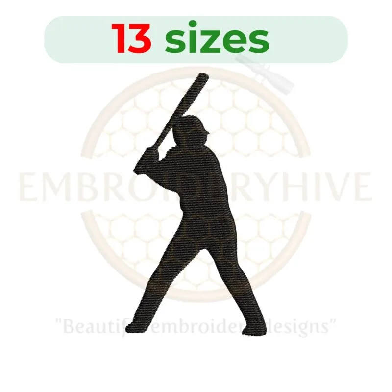 Buy Baseball player machine embroidery design