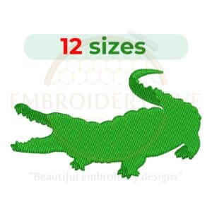 Buy Alligator machine embroidery design