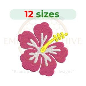 Buy Hibiscus machine embroidery design