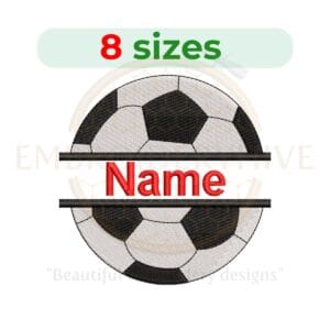 Buy Split soccer ball machine embroidery design