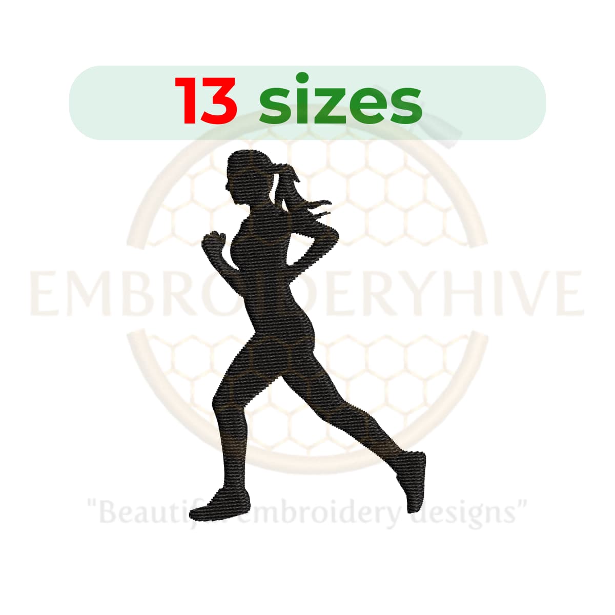 Set 13 Size Female Runner and Male Runner Embroidery design - Image 5