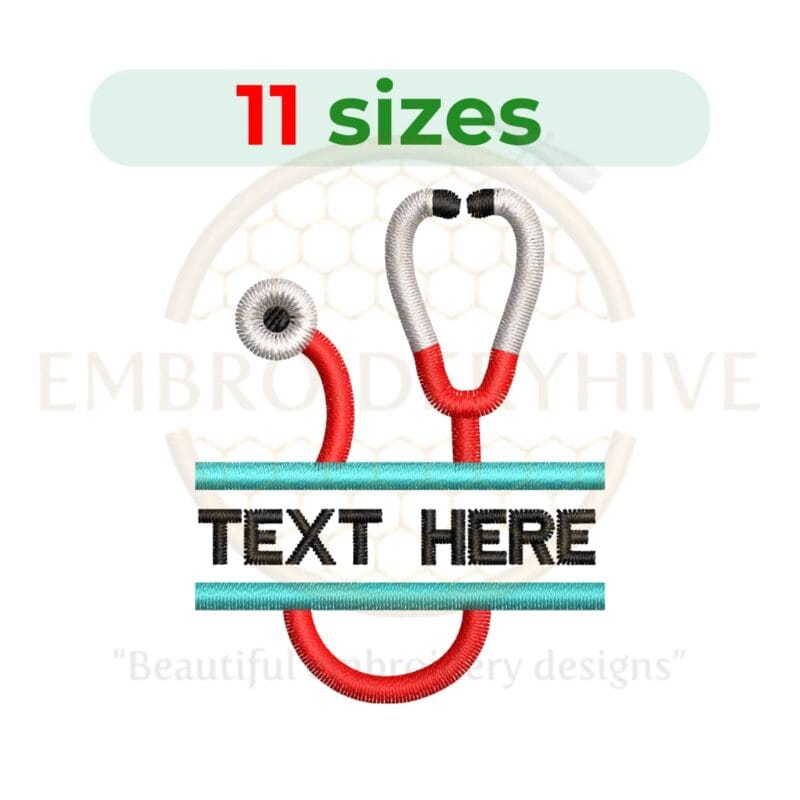 Buy Split Stethoscope machine embroidery design