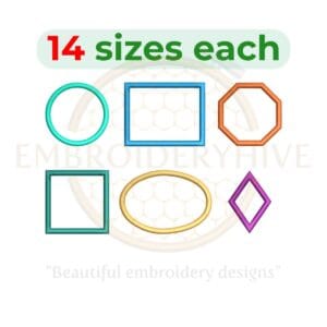 Buy Basic Shapes machine embroidery design