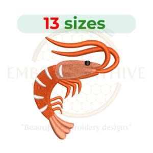 Buy Shrimp machine embroidery design