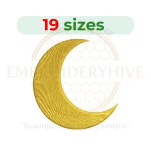 Buy Moon machine embroidery design