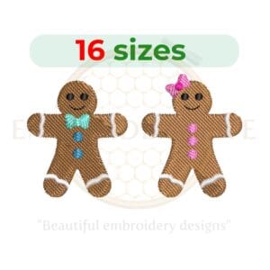 Buy Double Gingerbread machine embroidery design