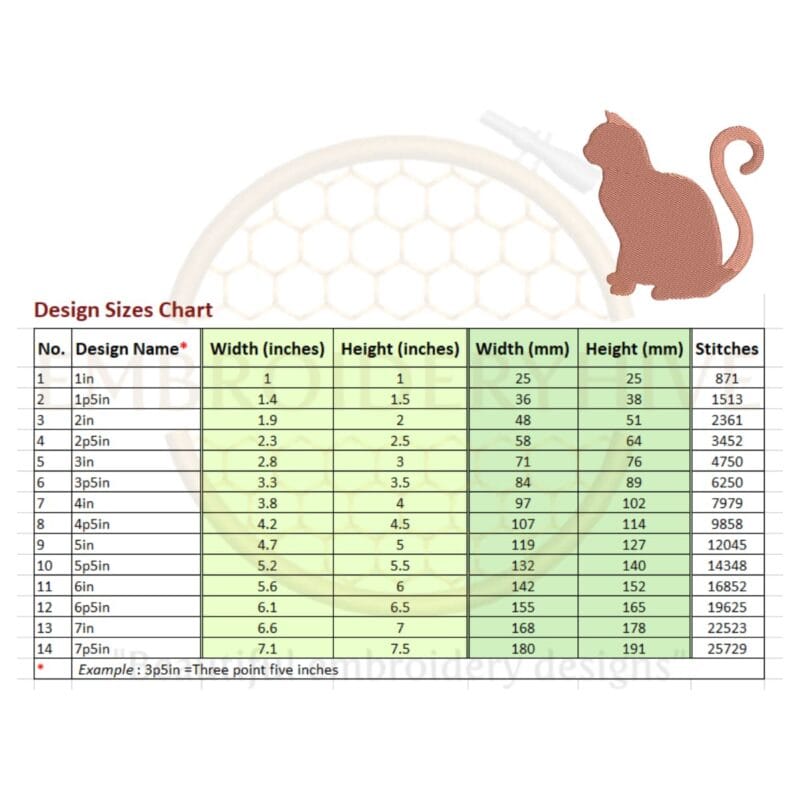 Cat Embroidery design - Image 2