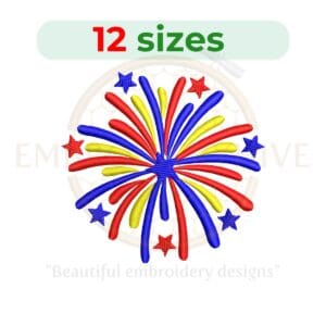 Buy Fireworks machine embroidery design