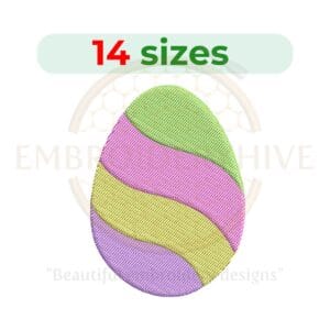 Buy Multicolored Easter egg machine embroidery design