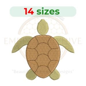 Buy Turtle machine embroidery design