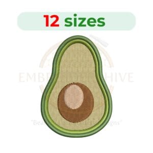 Buy Avocado embroidery design for machines