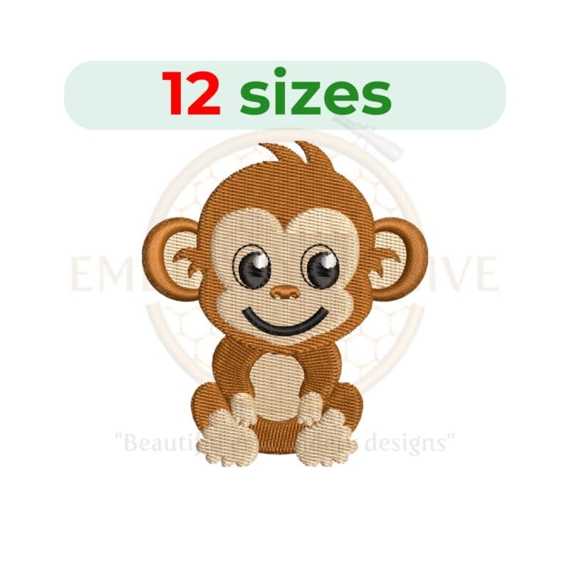 Buy Baby Monkey machine embroidery design